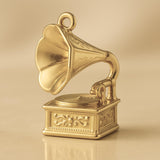 14ct Gold Plated - Gramophone Record Player Charm