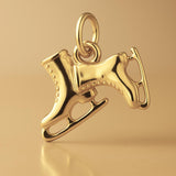 14ct Gold Plated - Ice Skating Boots Charm