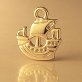 14ct Gold Plated - Pirate Ship Charm