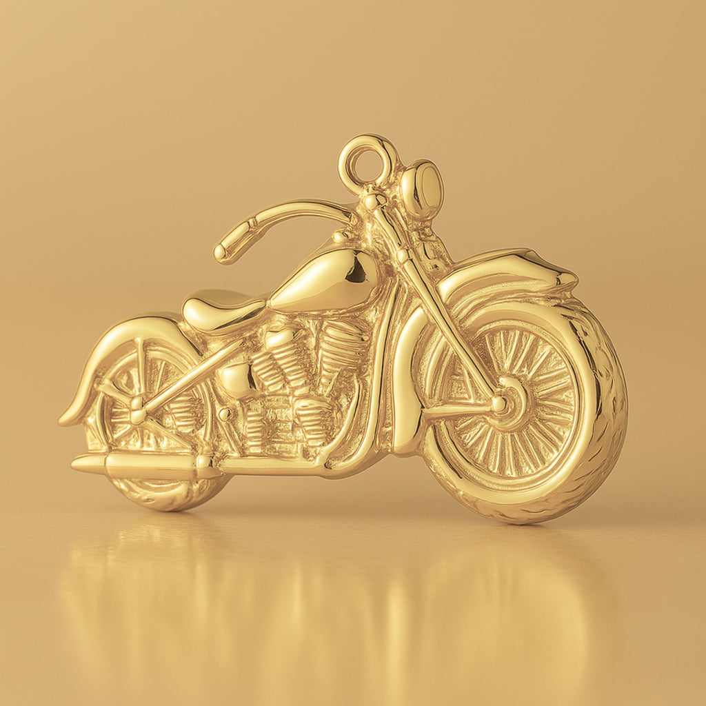 14ct Gold Plated - Harley Motorbike Charm