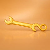 14ct Gold Plated - Open End Wrench Charm