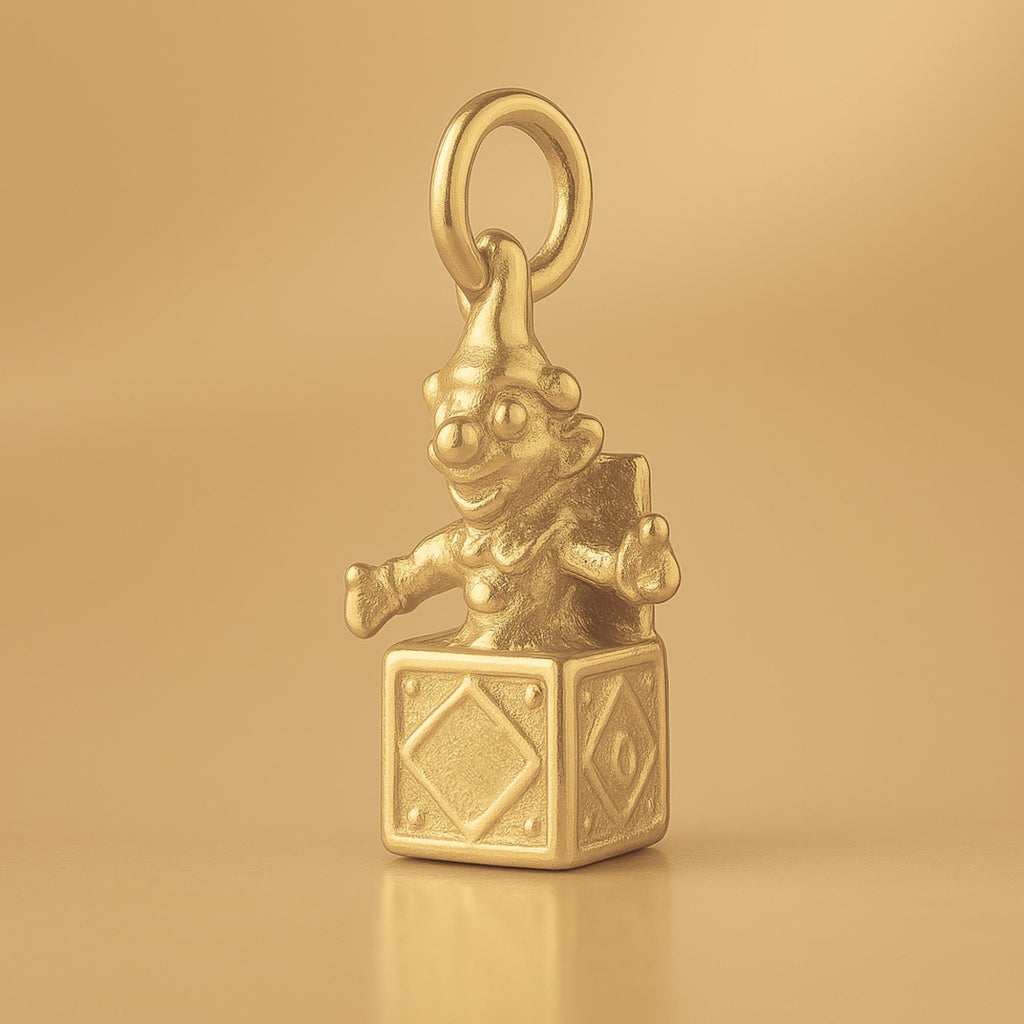 14ct Gold Plated - Smiley Jack in the Box Charm
