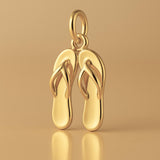 14ct Gold Plated - Flip Flop Thong Pair Charm