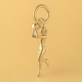 14ct Gold Plated - Netball Girl Charm