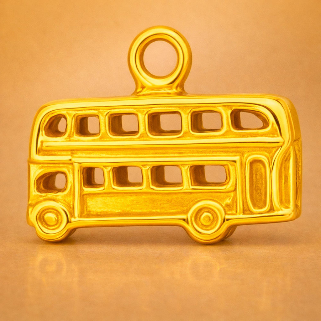 14ct Gold Plated - Double Decker Bus Charm