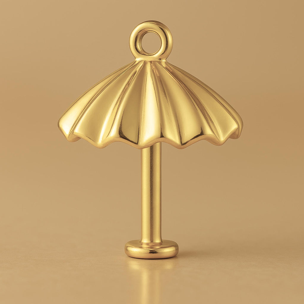 14ct Gold Plated - Beach Umbrella Charm