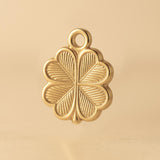 14ct Gold Plated - Four-Leaf Clover Amulet Charm