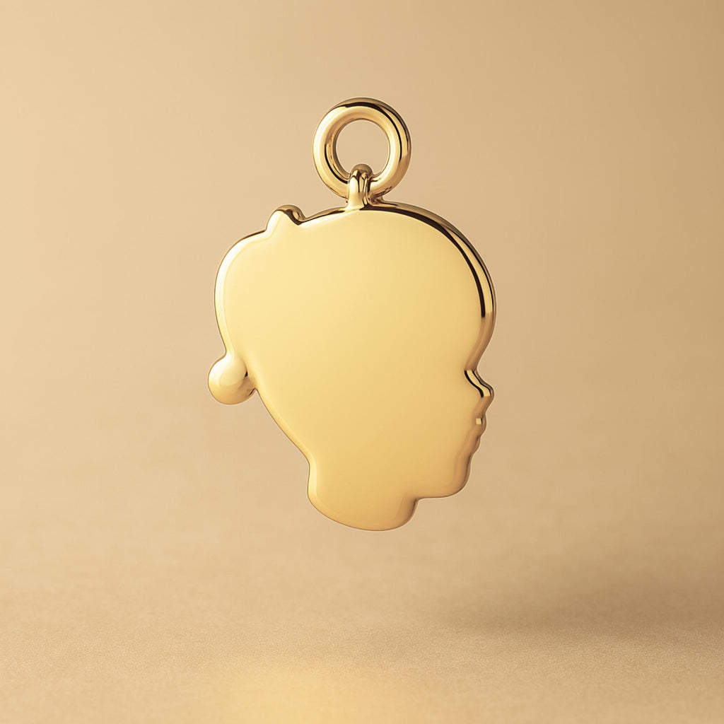 14ct Gold Plated - Girls Silhouette Charm