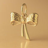 14ct Gold Plated - Open Ribbon Bow Charm
