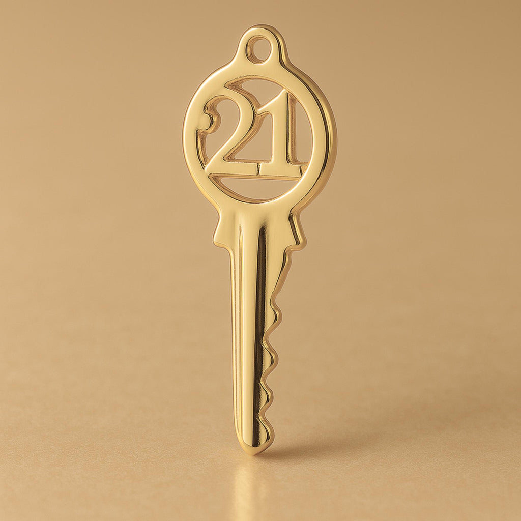 14ct Gold Plated - Classic 21 House Key Charm