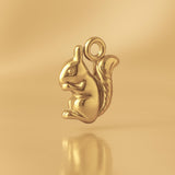 14ct Gold Plated - American Red Squirrel Charm