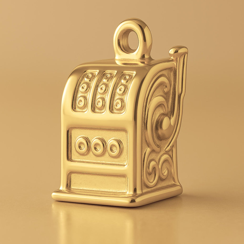 14ct Gold Plated - Vintage Slot Machine Charm