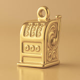 14ct Gold Plated - Vintage Slot Machine Charm