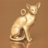 14ct Gold Plated - Colourpoint Shorthair Cat Charm