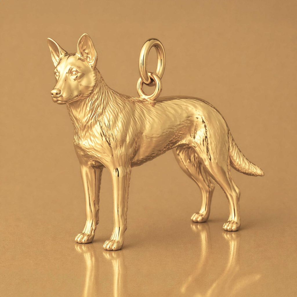 14ct Gold Plated - Australian Cattle Dog Charm