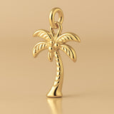 14ct Gold Plated - Tropical Palm Tree Charm
