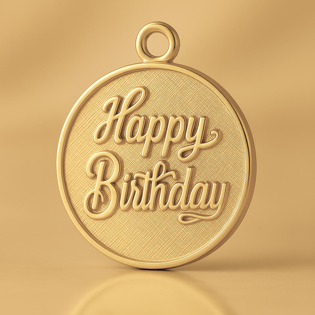 14ct Gold Plated - Happy Birthday Amulet Charm