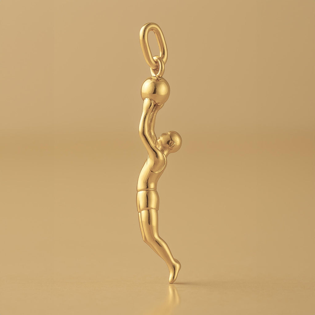 14ct Gold Plated - Basketball Slam Dunk Charm