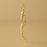 14ct Gold Plated - Basketball Slam Dunk Charm