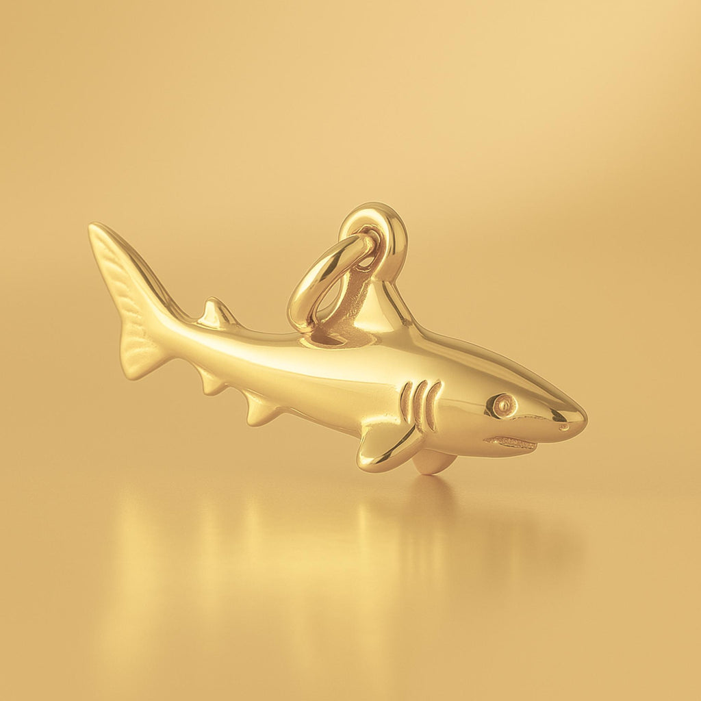 14ct Gold Plated - Tiger Shark Charm