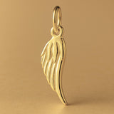 14ct Gold Plated - Feathered Wing Charm