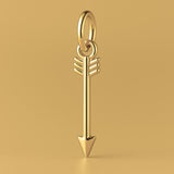 14ct Gold Plated - Feathered Arrow Charm