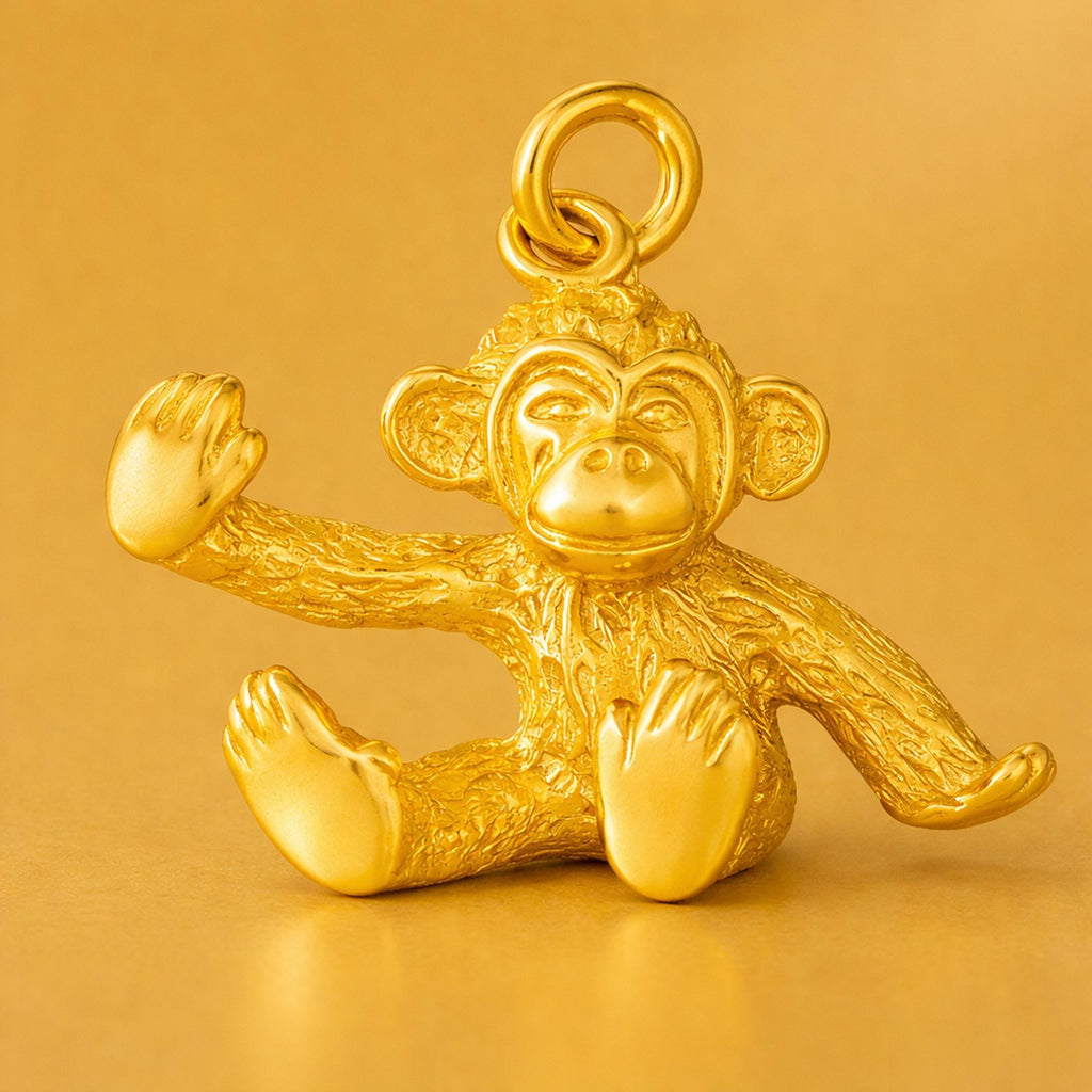 14ct Gold Plated - Baby Monkey Charm