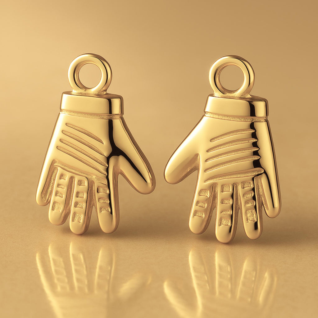 14ct Gold Plated - Racing Gloves Charm
