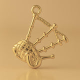 14ct Gold Plated - Scottish Bagpipes Charm