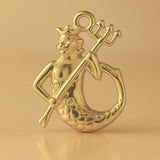 14ct Gold Plated - Poseidon Sea King Charm