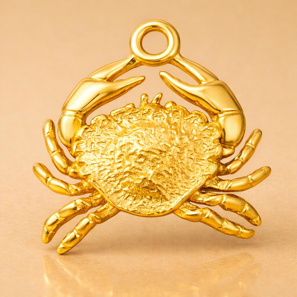 14ct Gold Plated - Sea Crab Charm