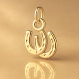 14ct Gold Plated - Double Horseshoe Charm