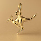 14ct Gold Plated - Jumping Kangaroo Charm
