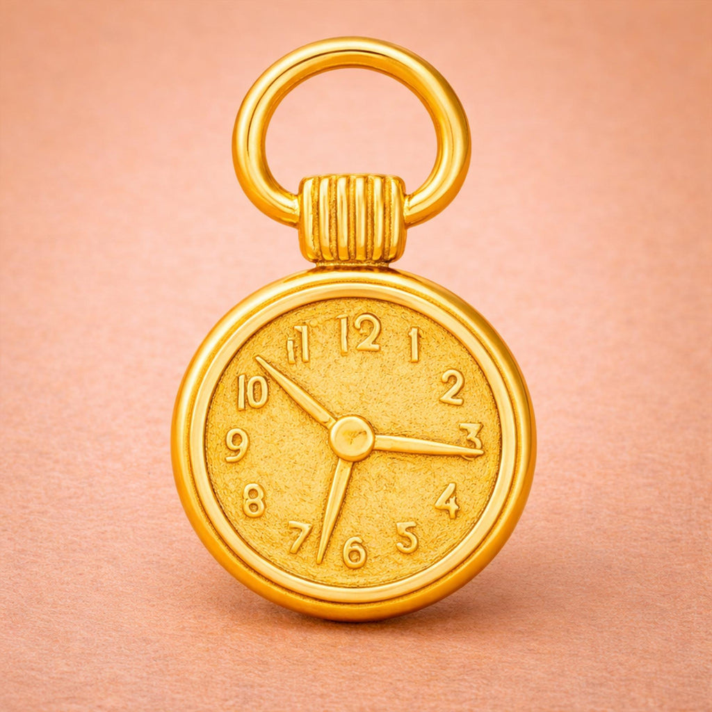 14ct Gold Plated - Vintage Pocket Watch Charm