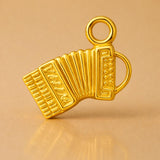 14ct Gold Plated - Piano Accordion Charm