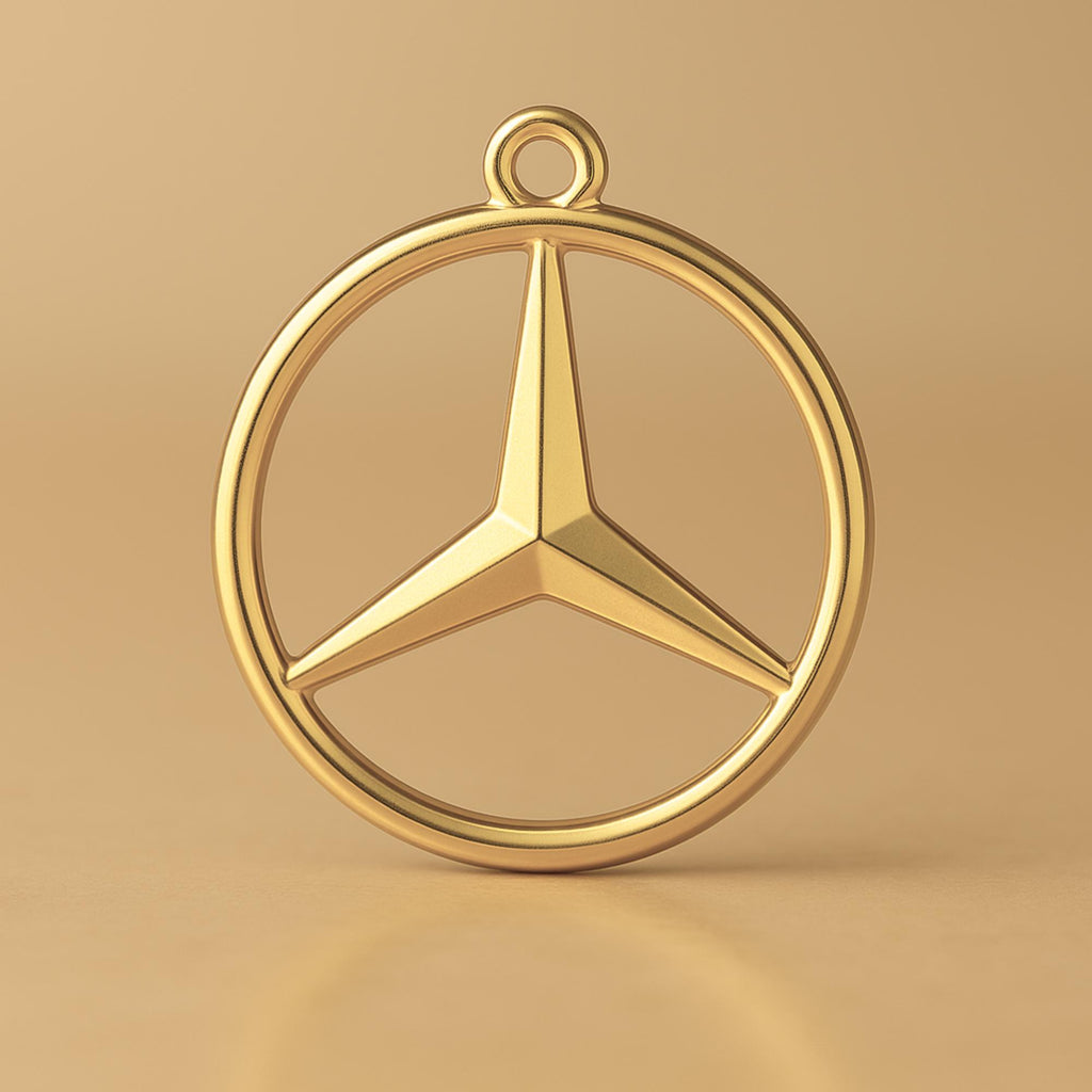 14ct Gold Plated - Mercedes Charm