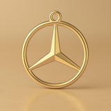14ct Gold Plated - Mercedes Charm