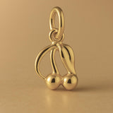 14ct Gold Plated - Classic Cherries Charm
