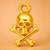 14ct Gold Plated - Skull and Crossbones Charm