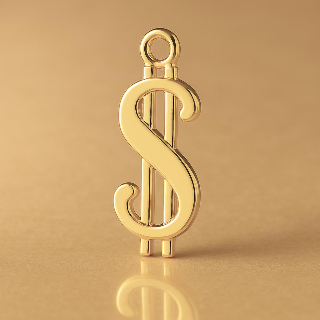 14ct Gold Plated - Dollar Sign Charm