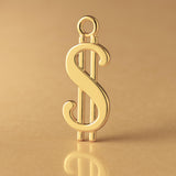 14ct Gold Plated - Dollar Sign Charm