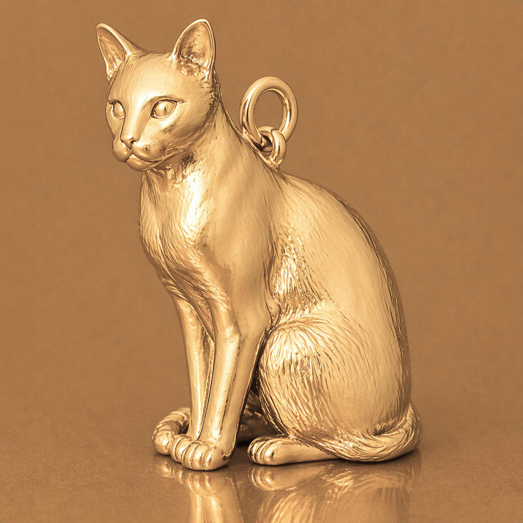14ct Gold Plated - Bombay Cat Charm