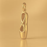 14ct Gold Plated - Pointe Ballet Shoe Charm