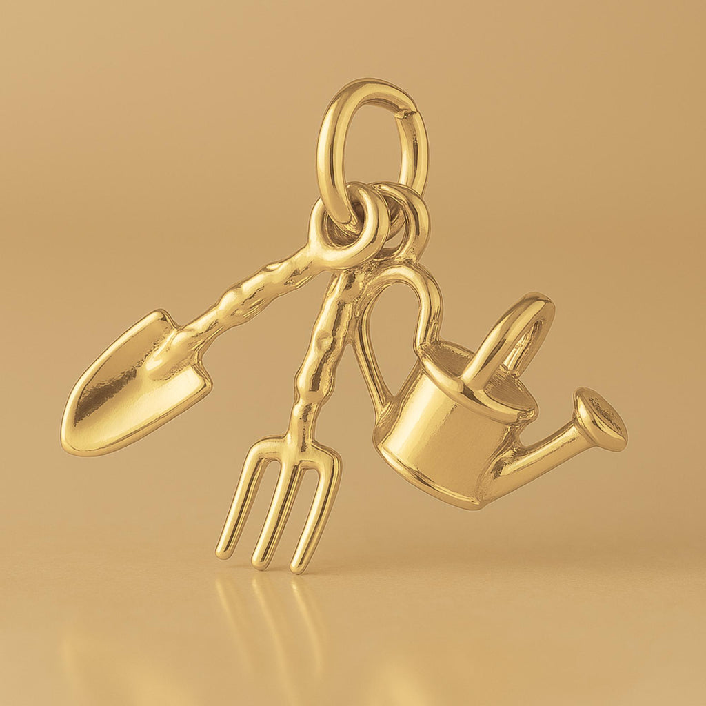 14ct Gold Plated - Garden Tools Charm