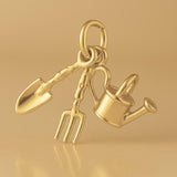14ct Gold Plated - Garden Tools Charm