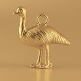 14ct Gold Plated - Australian Emu Charm