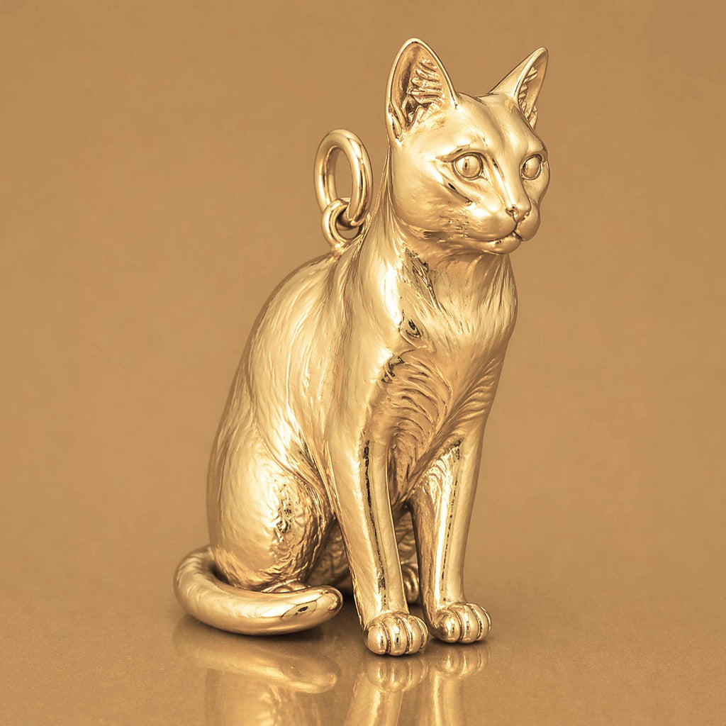 14ct Gold Plated - Korat Cat Charm