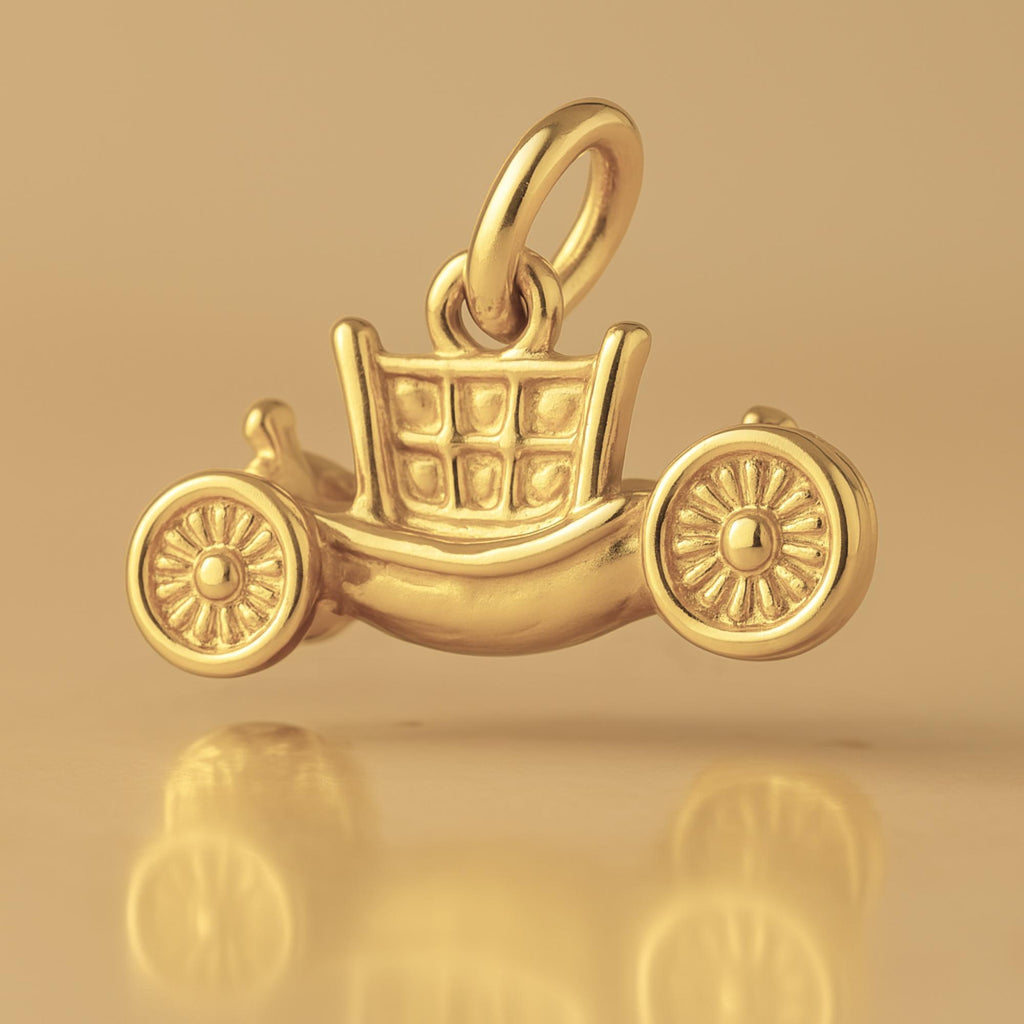 14ct Gold Plated - Princess Carriage Charm
