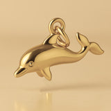 14ct Gold Plated - Playful Dolphin  Charm