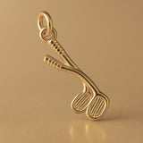 14ct Gold Plated - Classic Golf Clubs Charm